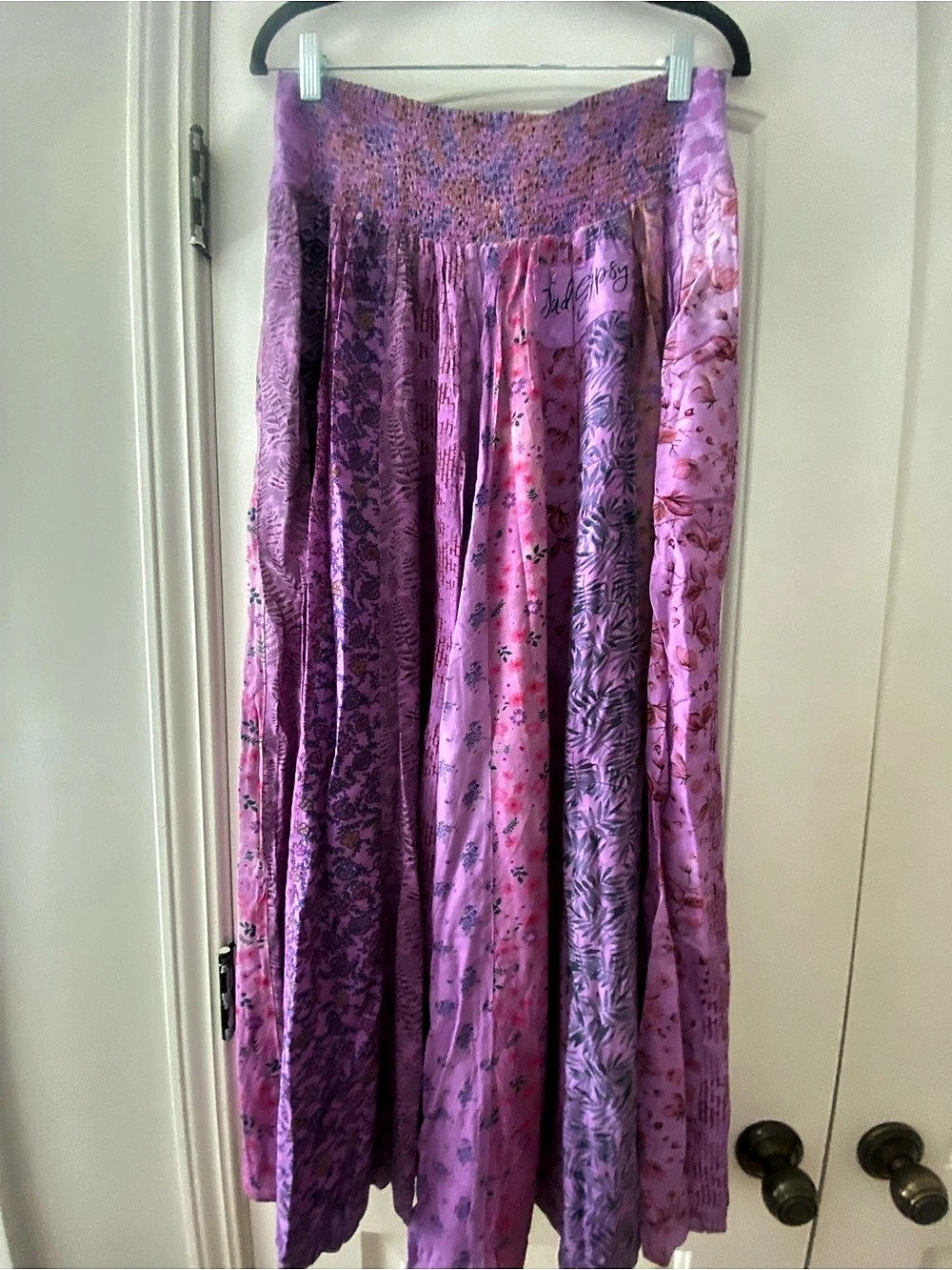 Jaded Gypsy Floral Wide Leg Pants Purple & Pink Size S/M